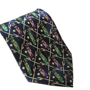 Beverly Hills Polo Club Golf Club Golf Balls Print Sporty Novelty Necktie